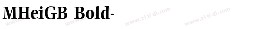 MHeiGB Bold字体转换